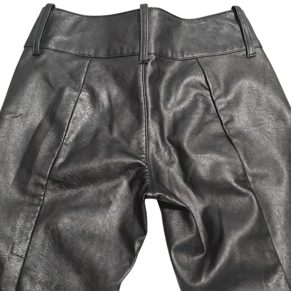 Urban Outfitters | EUC | Y2K Low Rise Faux Leather Belted Boot Cut Pant | Size 4 - Picture 7 of 16